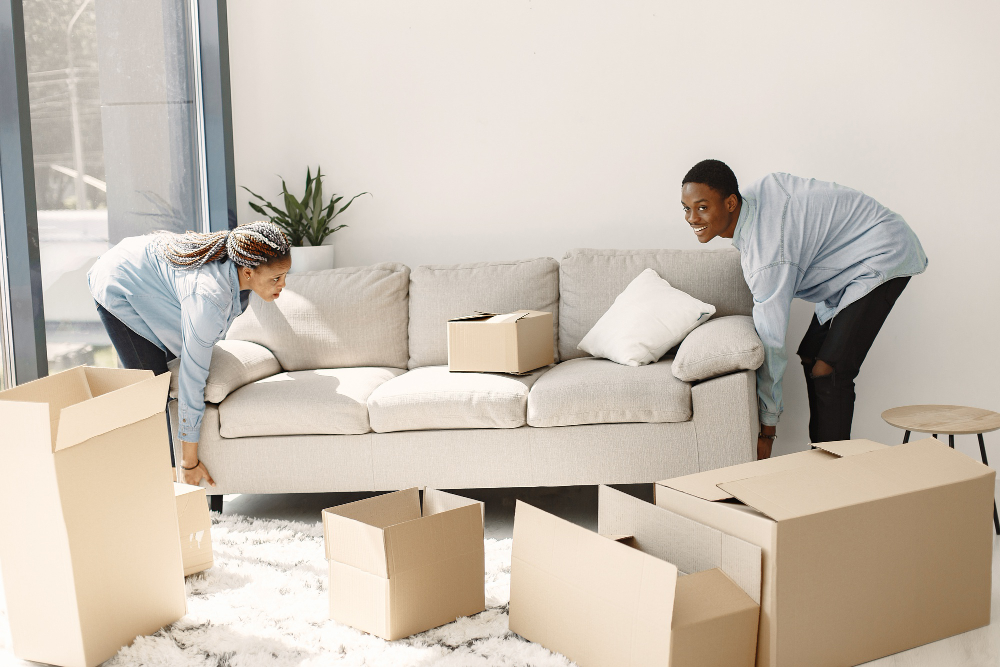 Safe handling of bulky items like sofas, fridges, and beds